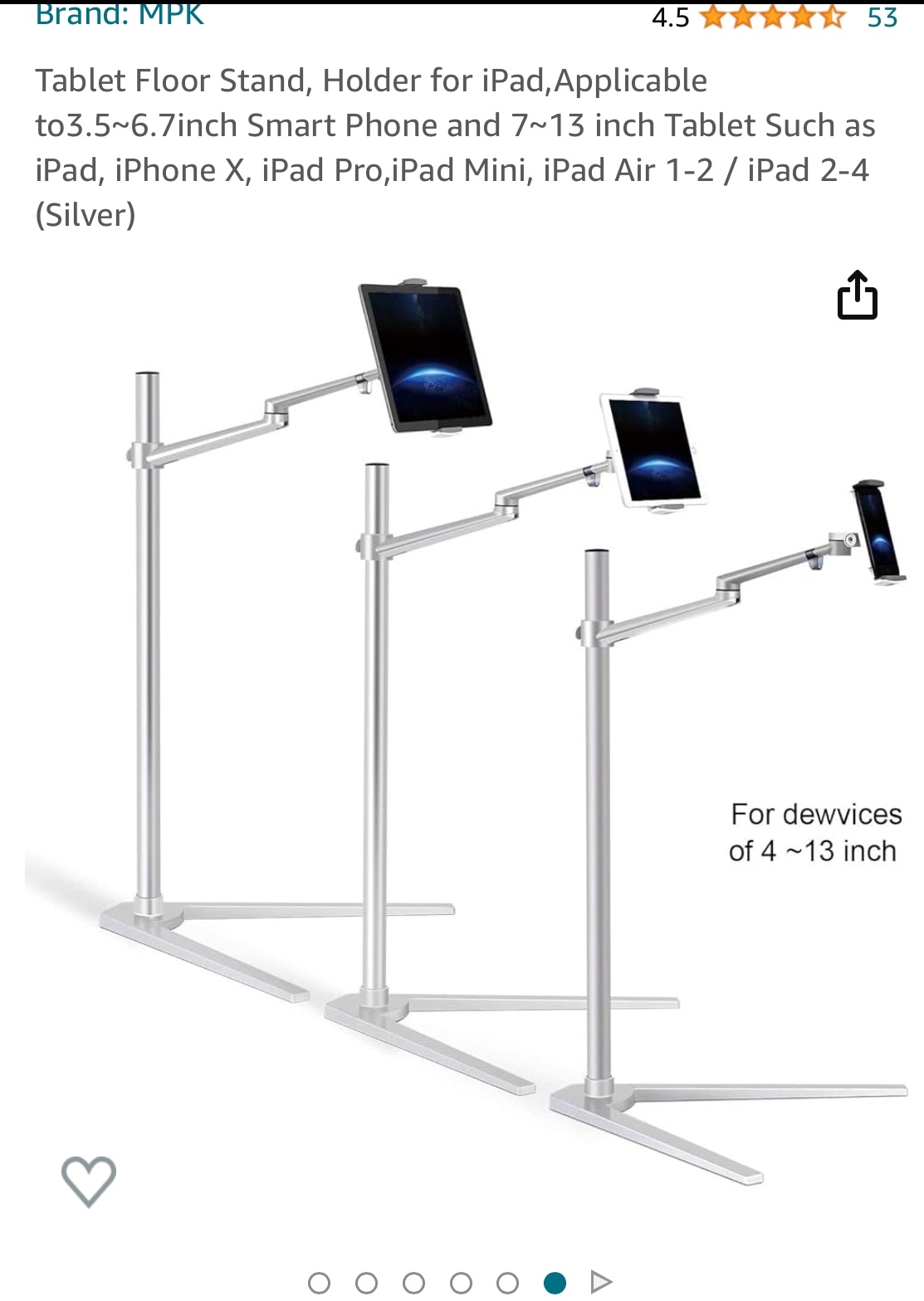 Tablet Floor Stand