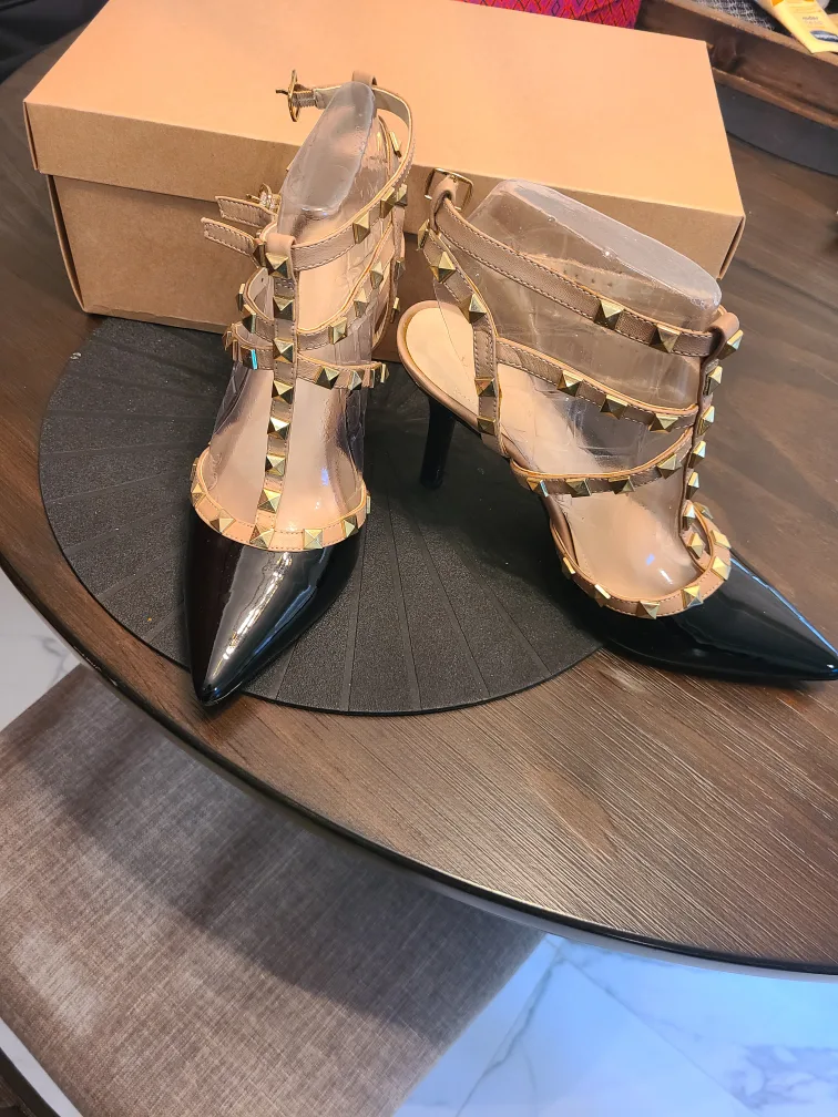 BCBG Black Studded Heels thumbnail