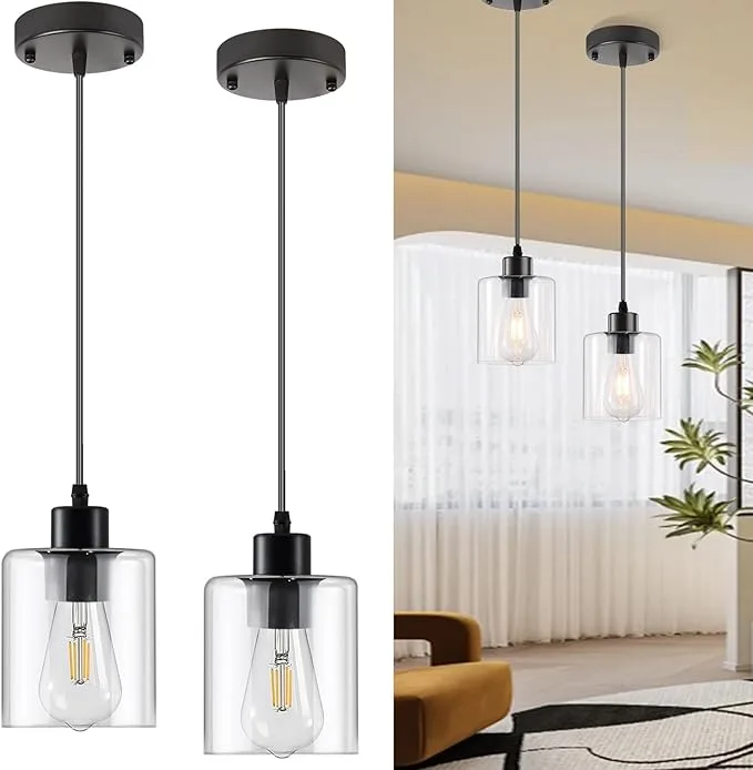 New - 2 pack Hanging Pendant Light Fixtures, Pendant Lights 🧡 thumbnail