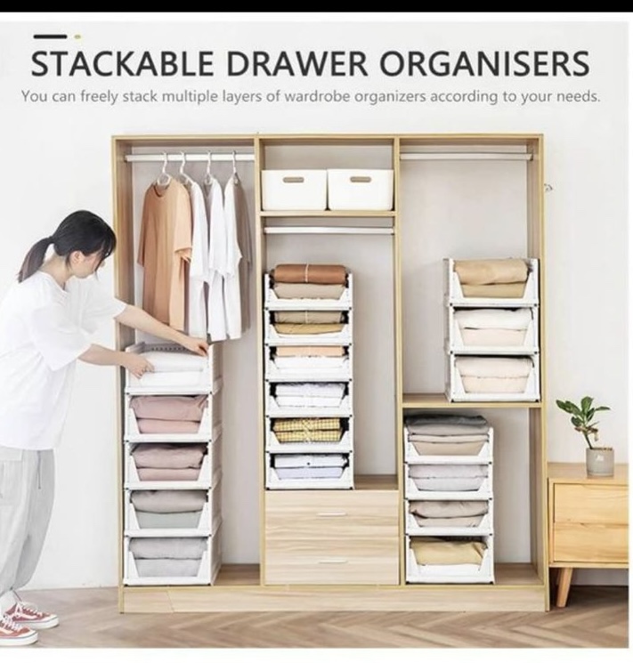 Set of 4 Stackable Drawer Organizers - photo 2