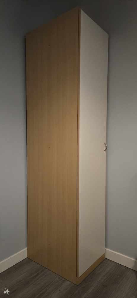 Tall bookcase with door
