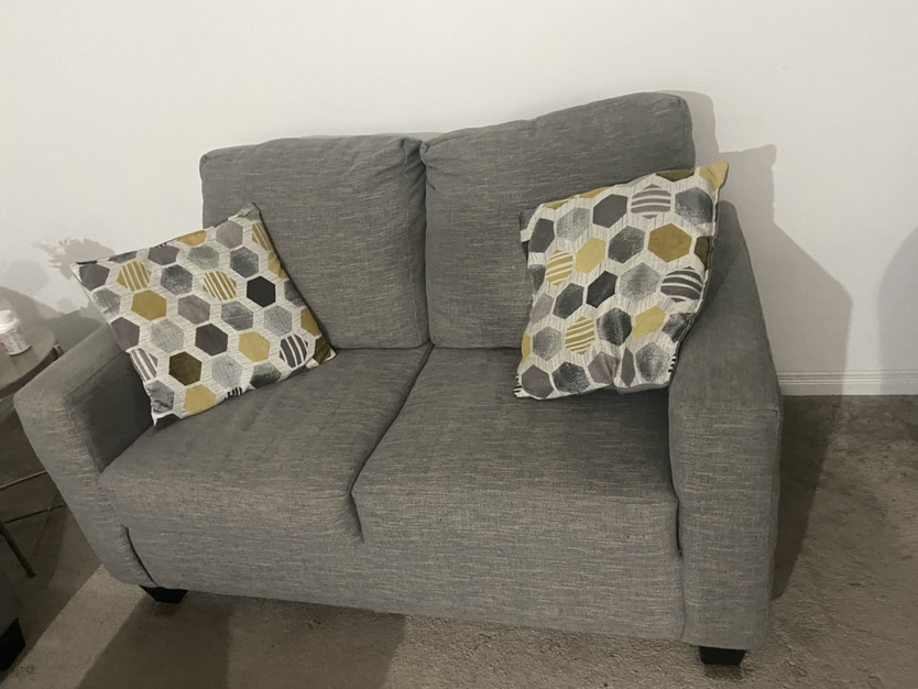 Gray Couch and Loveseat Set - photo 2
