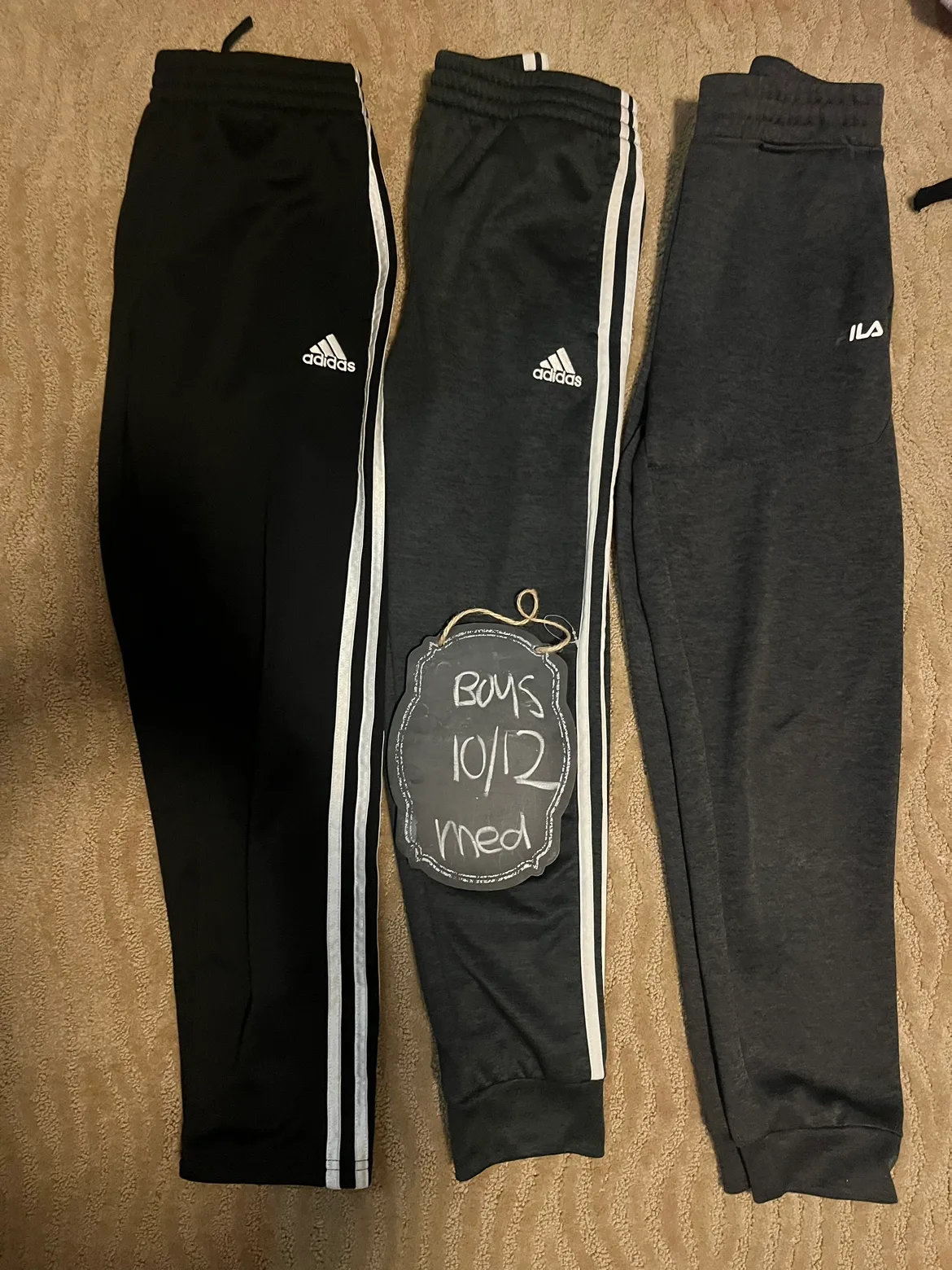 3 Boys' Jogger Pants - adidas and fila -10/12 thumbnail
