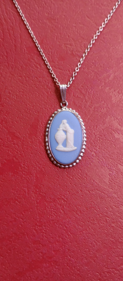 Wedgwood Blue Jasperware Pendant Necklace