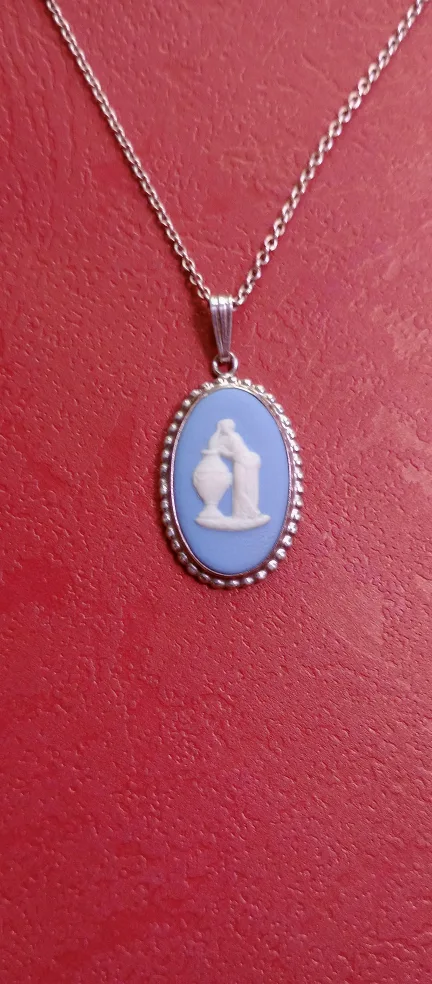 Wedgwood Blue Jasperware Pendant Necklace thumbnail