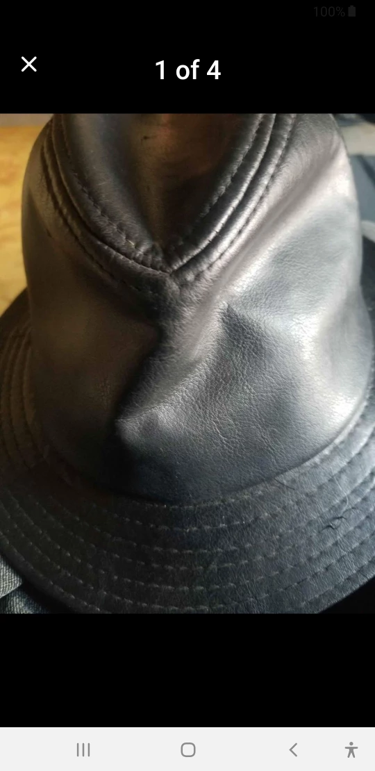 Black Leather Hat