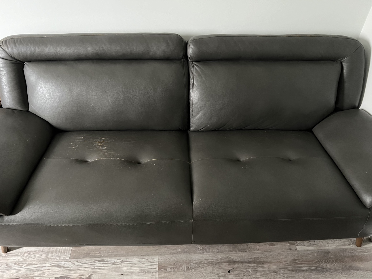Faux Leather Sofa