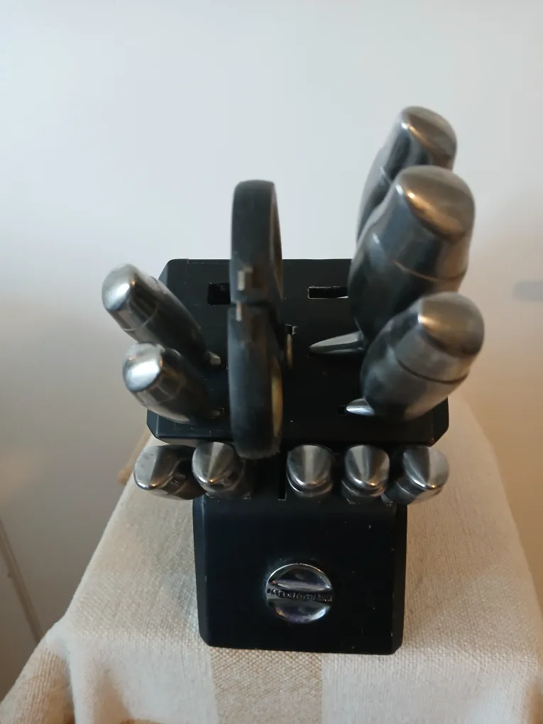 Kitchen-Aid Knife & Block Set. It's available. Non-negotiable. image indicator(3)