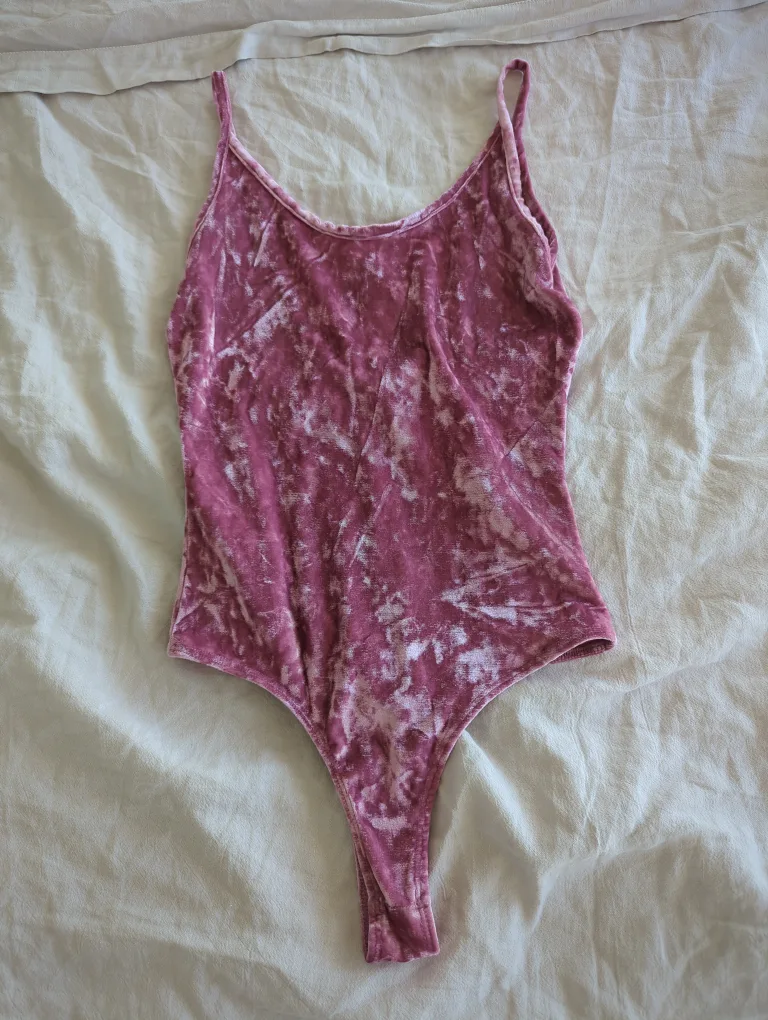 Pink Velvet Bodysuit thumbnail