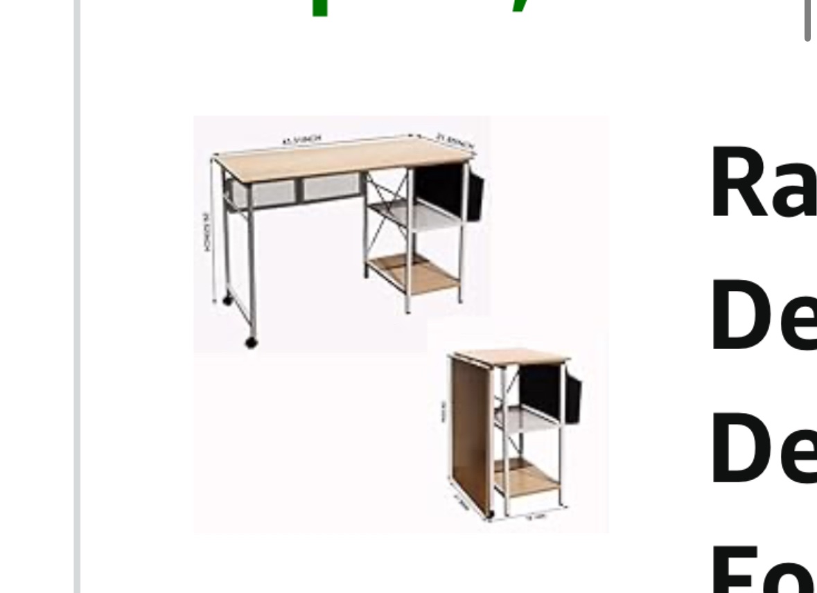 Folding Desk with Shelf - photo 2