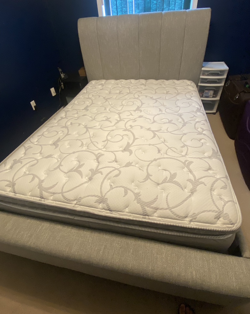 Queen Size Bed Frame & mattress with spring box - photo 5