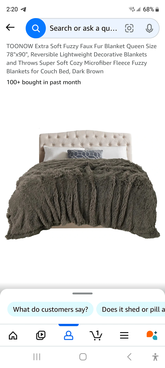 Brand new Extra Soft Fuzzy Faux Fur Blanket Twin size 70"×78".