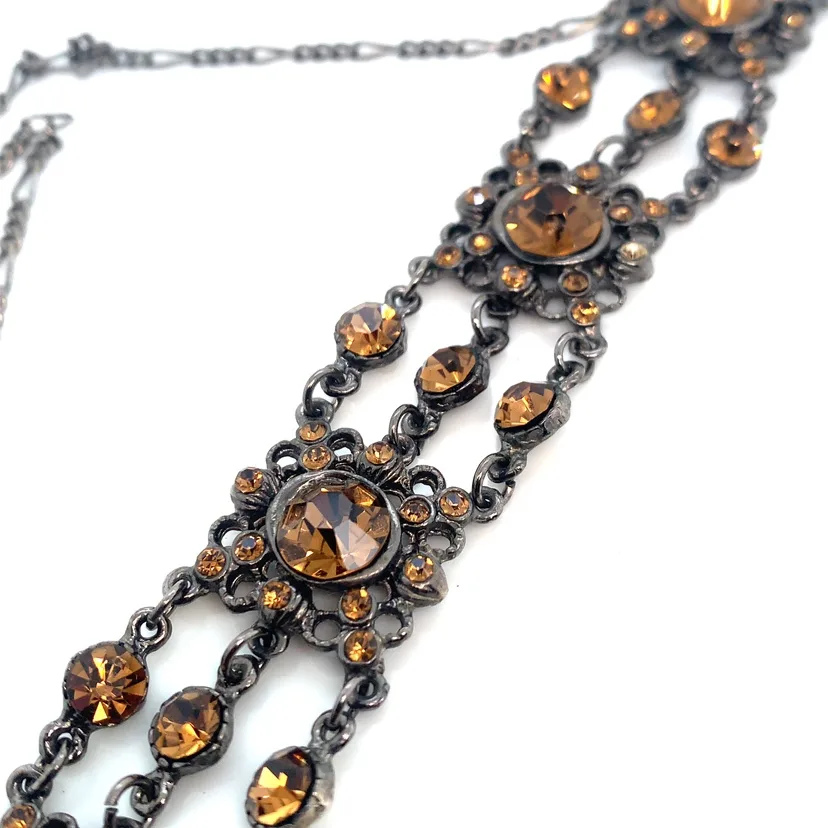 Champagne Crystal Choker Necklace image indicator(3)