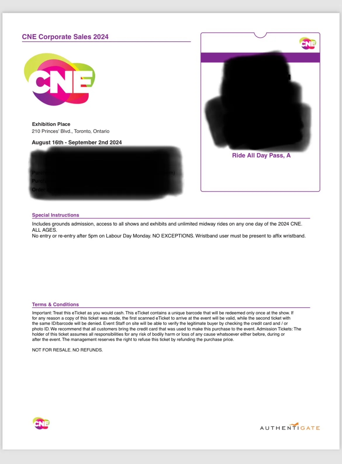 CNE all ride pass for all ages thumbnail