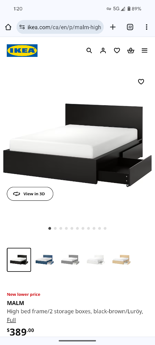 IKEA MALM Bed Frame with Storage Drawers - photo 3