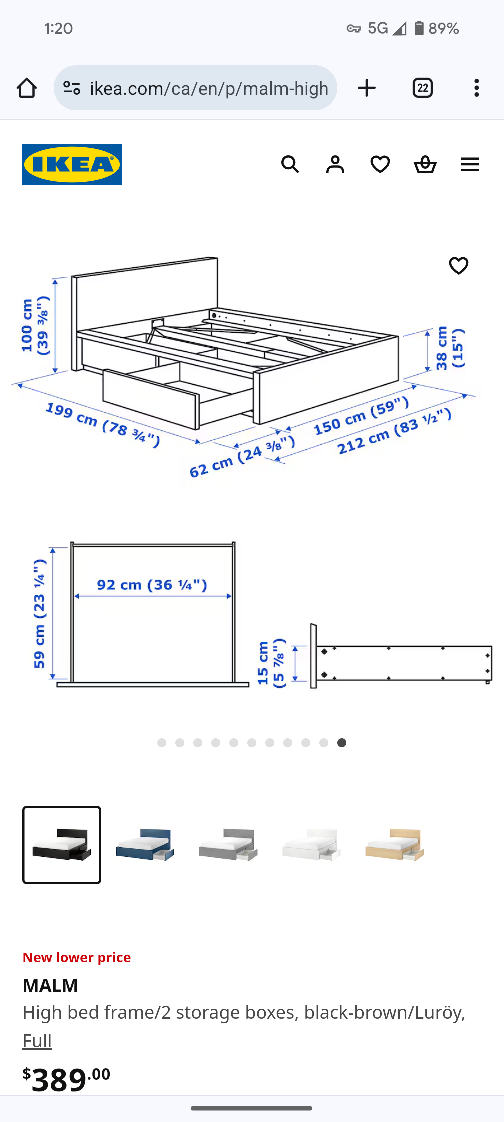 IKEA MALM Bed Frame with Storage Drawers - photo 4
