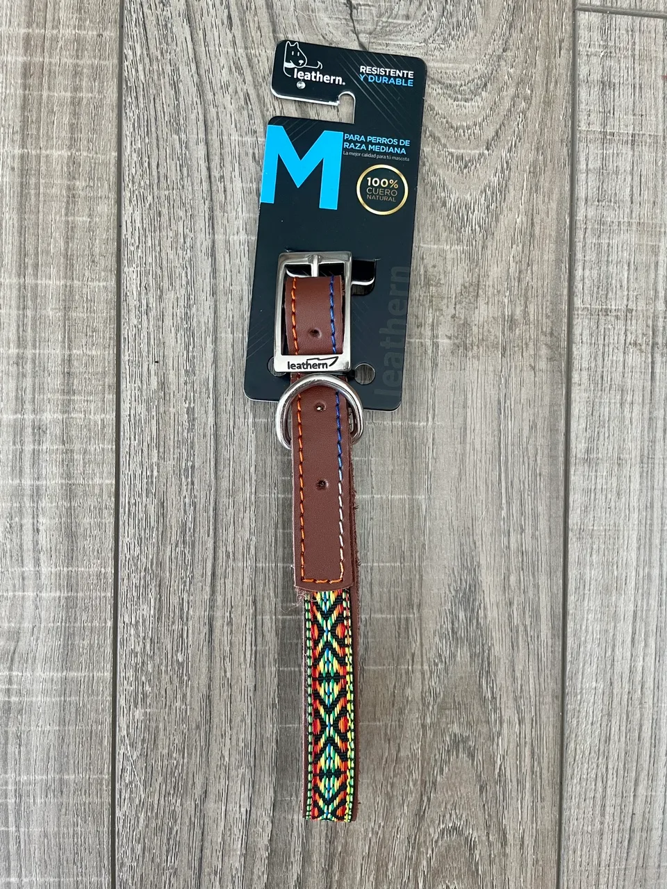 Mexican Leather Dog Collar Size M image indicator(3)