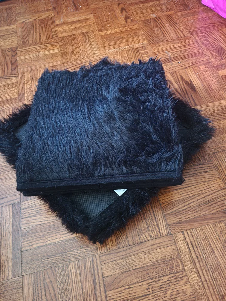 Faux Fur Storage Ottoman thumbnail