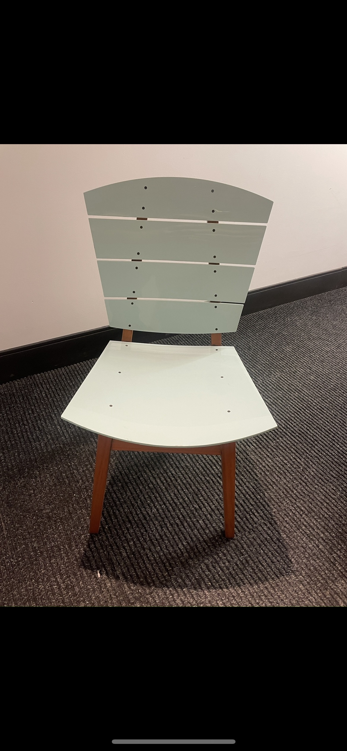 Set of 3 Light Blue Chairs