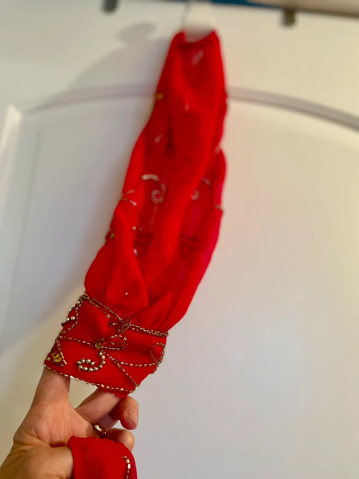 5 peace’s Red colour Belly Dancing Costume image indicator(5)