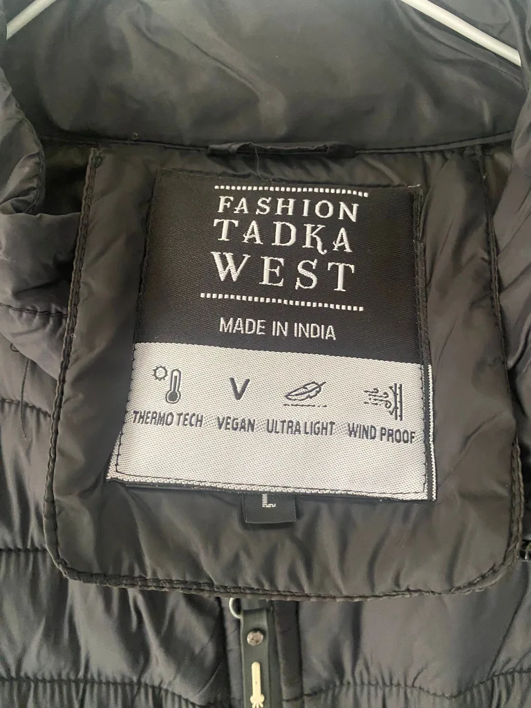 Fashion Tadka West Black Puffer half jacket image indicator(2)