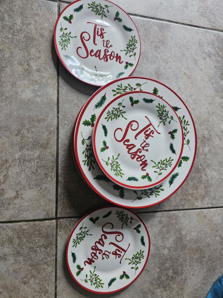 Christmas glass plates