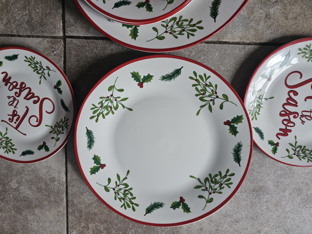Christmas glass plates - photo 2