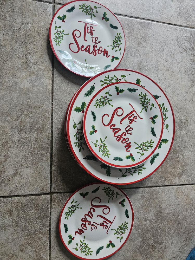 Christmas glass plates - photo 4