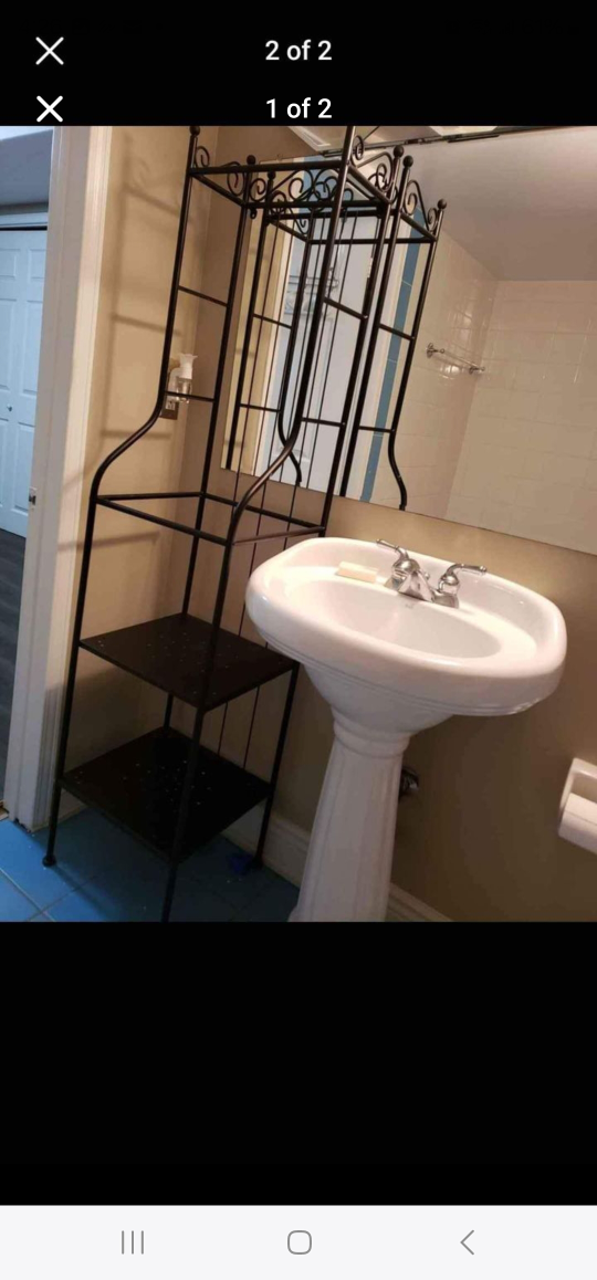 Black Metal Bathroom Shelf - photo 2