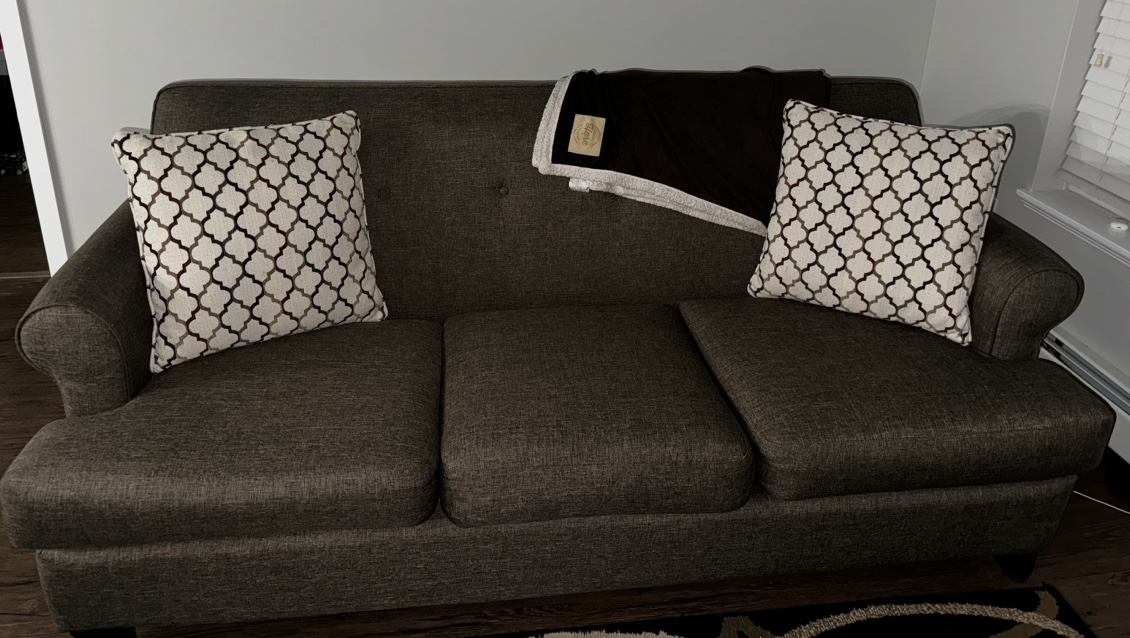 Grey Fabric Armchair