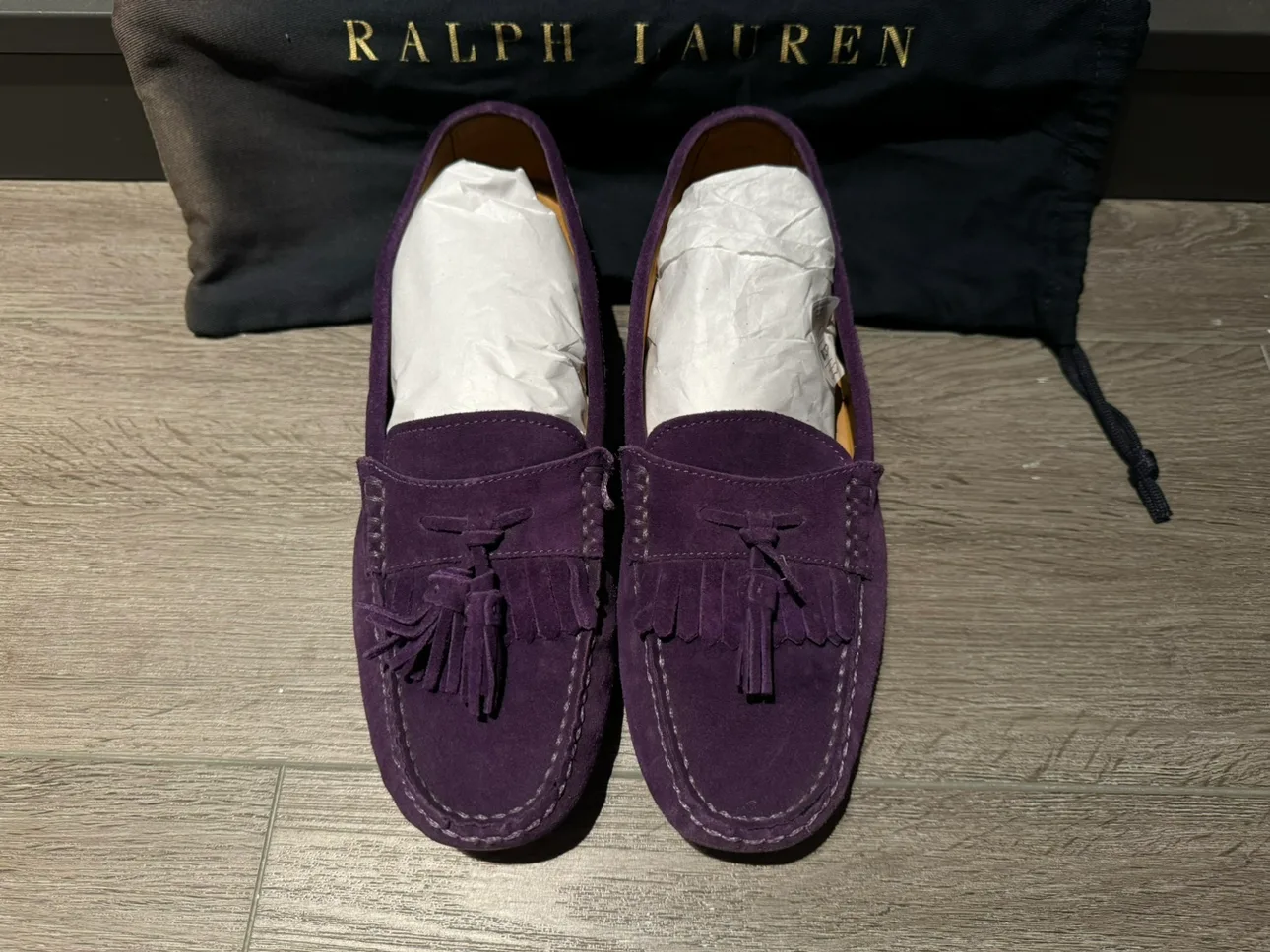 Ralph Lauren Women’s Purple Suede Tassel Loafers thumbnail