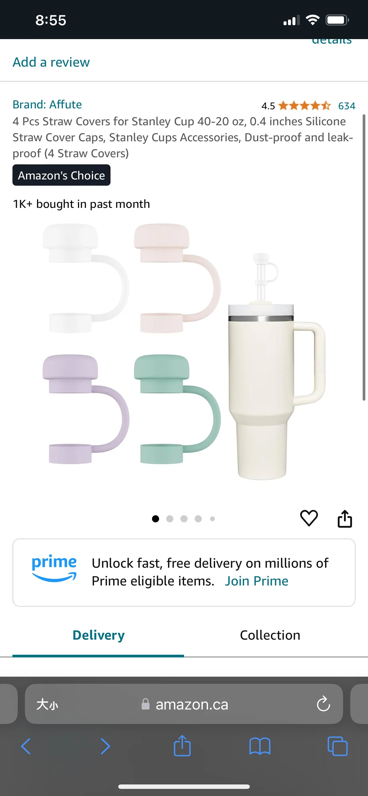 Brand new 4 Pcs Straw Covers for Stanley Cup 40-20 oz, thumbnail