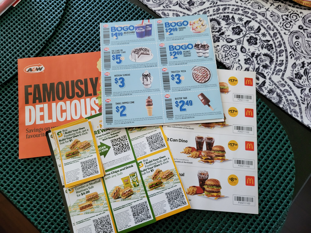 Fast food coupons