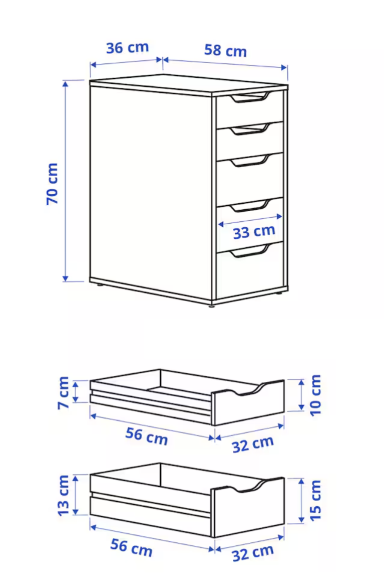 Ikea alex drawer grey (discontinued colour) - photo 2