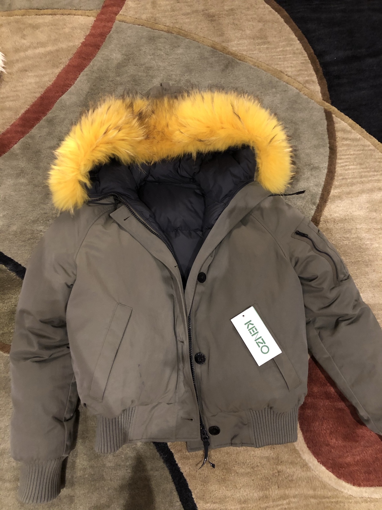 Kenzo Fur Trimmed Down Jacket