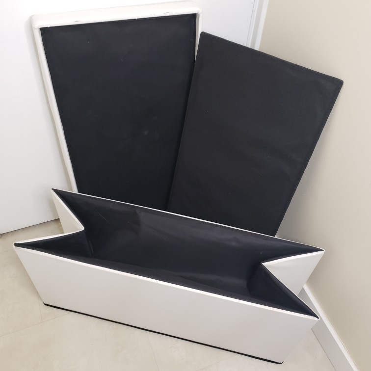 Foldable storage ottoman couch sofa - photo 2
