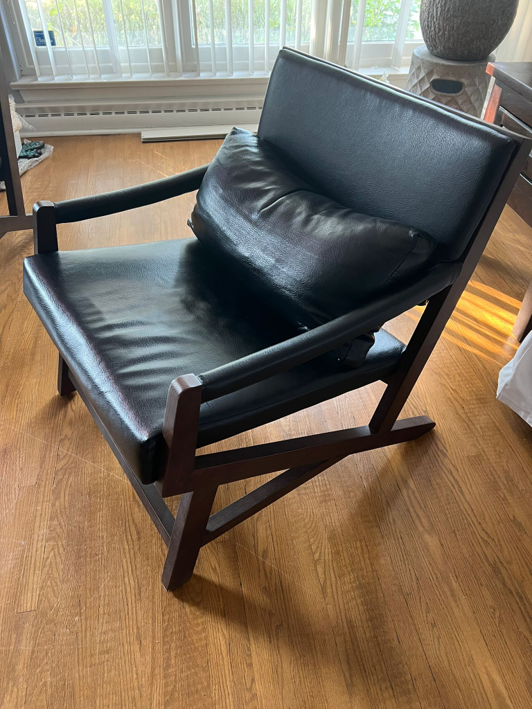 Black Leather Accent Chairs