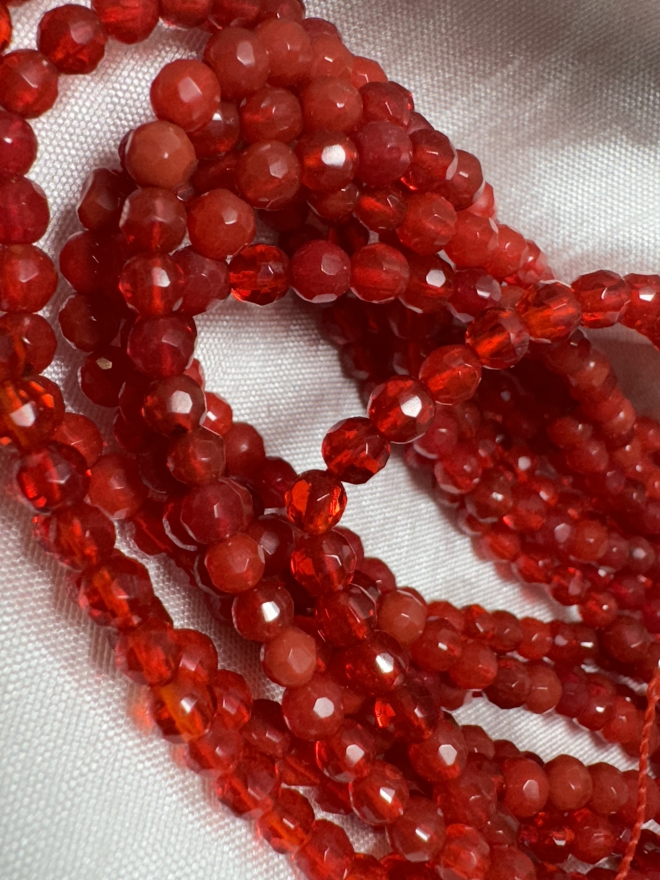 Red Faceted crystal Beads - photo 4