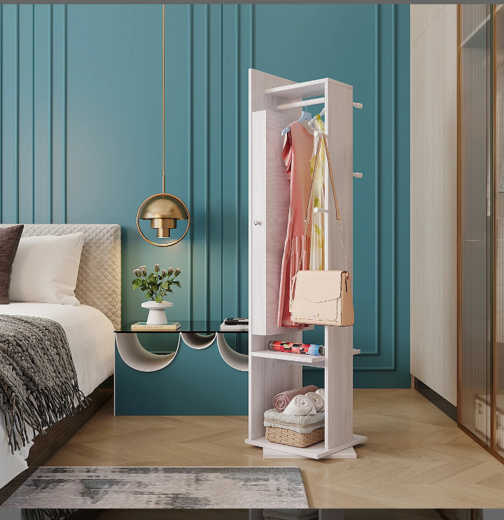 Rotating Jewelry Armoire with Mirror and storage - photo 4
