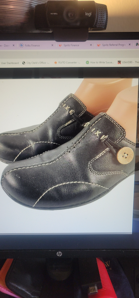 CLARK'S Women's Black Leather Shoes