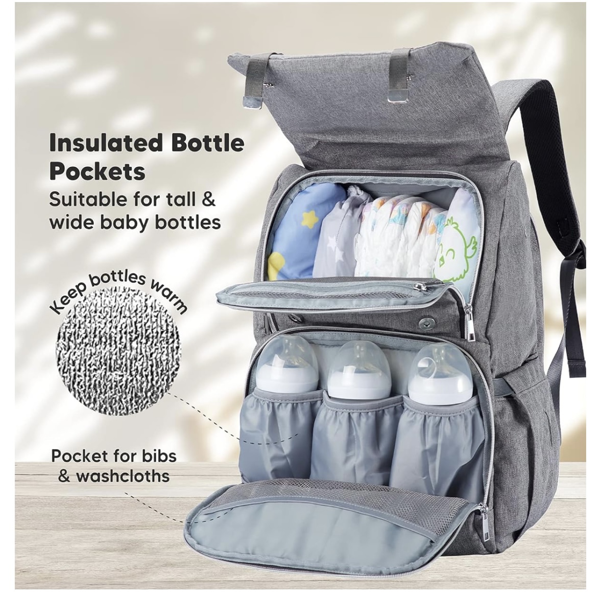 KeeBabies Diaper Bag Backpack - photo 3
