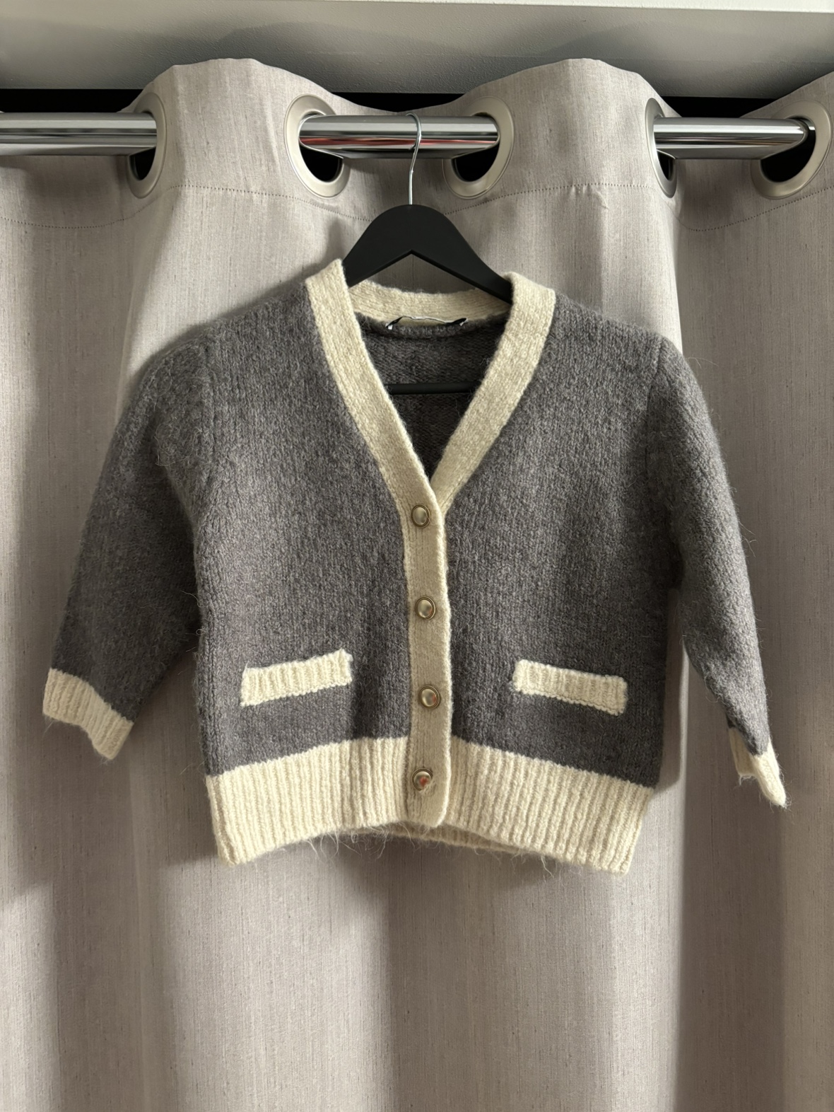Zara Short-Sleeve Button Up Cardigan