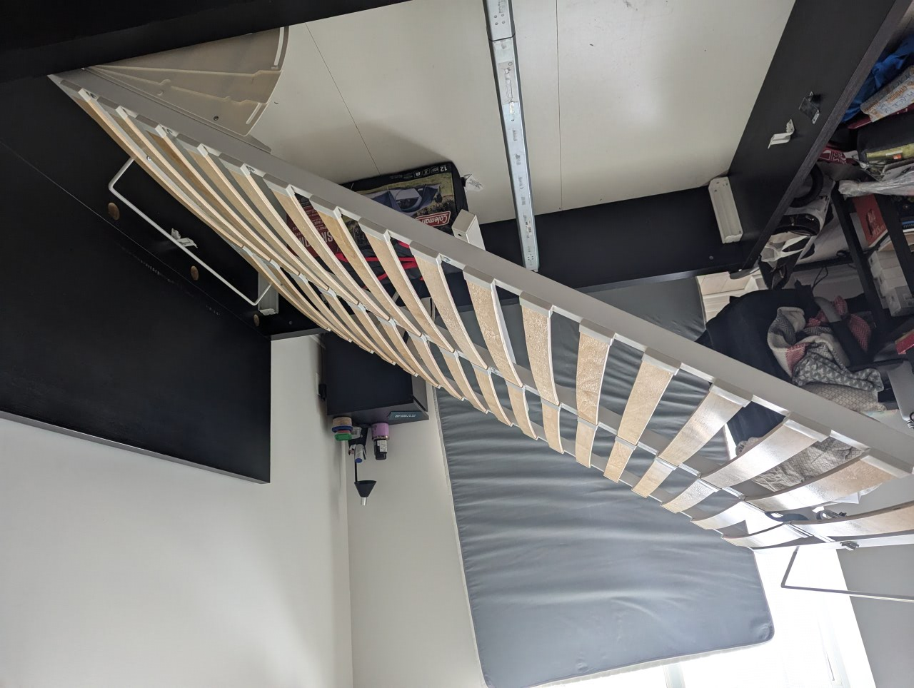 IKEA hydraulic lift-up queen bed with storage - photo 2