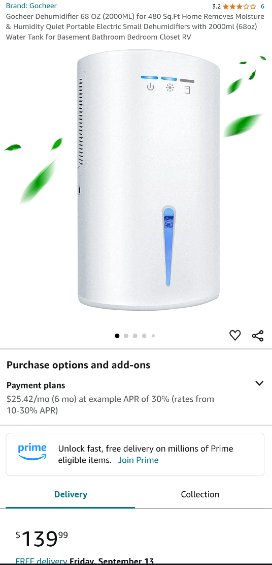 BNIB Gocheer Dehumidifier - photo 3