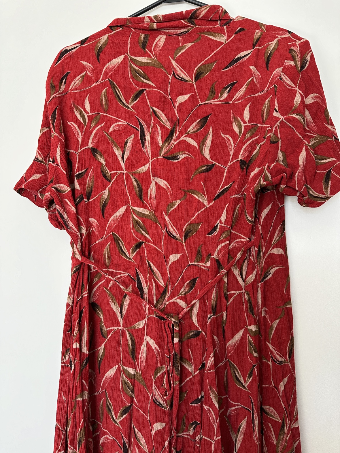 Red Floral Button-Down Dress - photo 5
