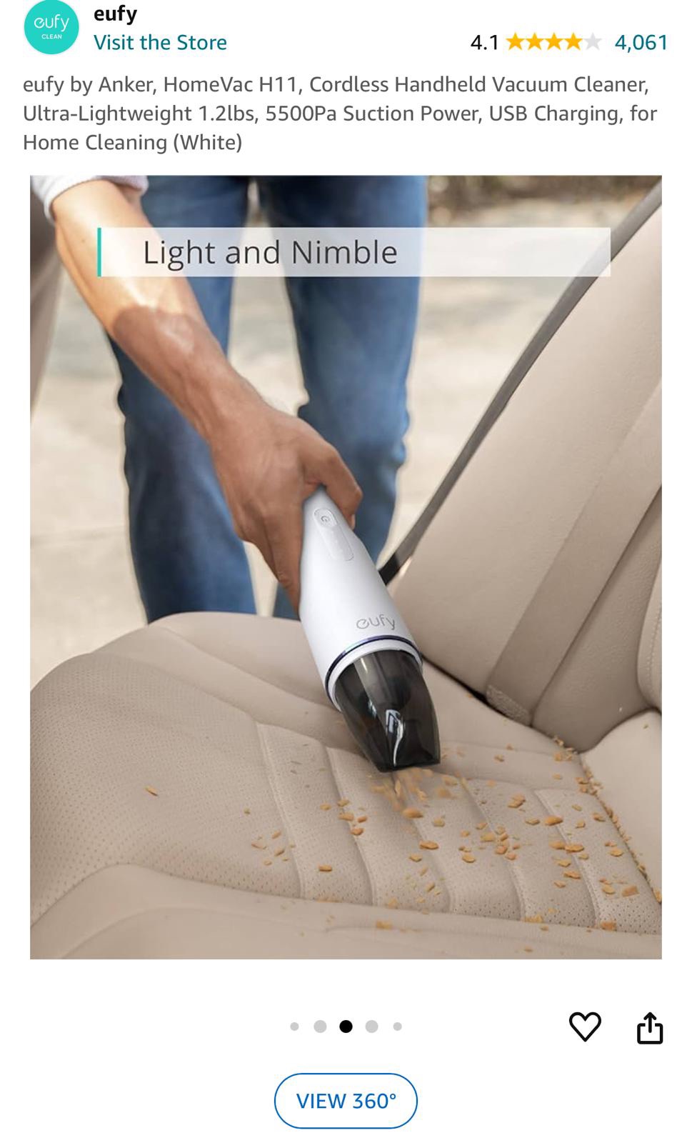 Eufy Cordless Handheld Vacuum Cleaner - photo 4