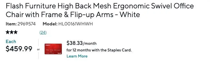 Brand new. In box. White Mesh Office Chair image indicator(6)