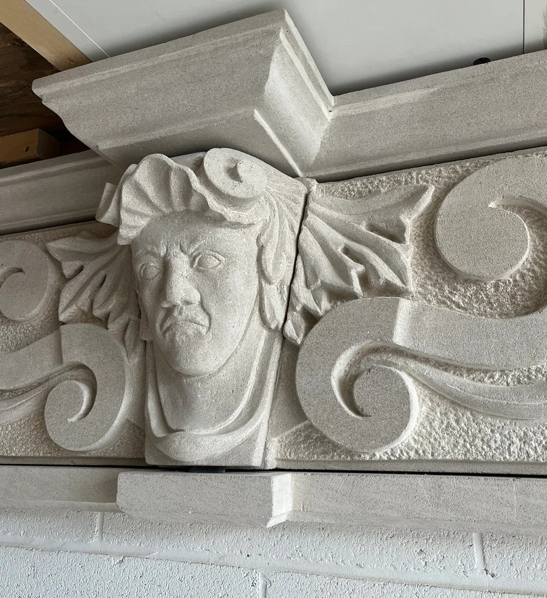 Fireplace Mantel Hand Carved Indiana Limestone image indicator(7)