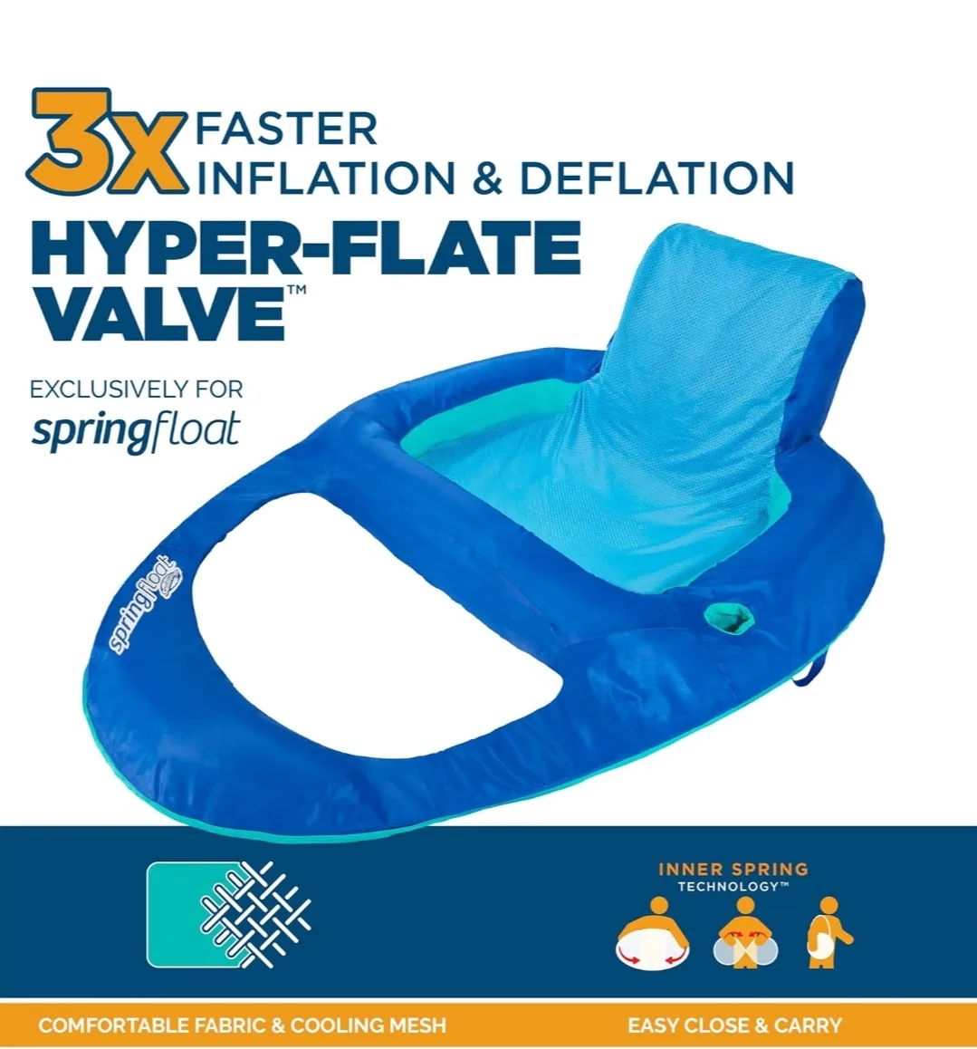 SwimWays Spring Float XL Recliner Chair for Swimming Pool image indicator(2)