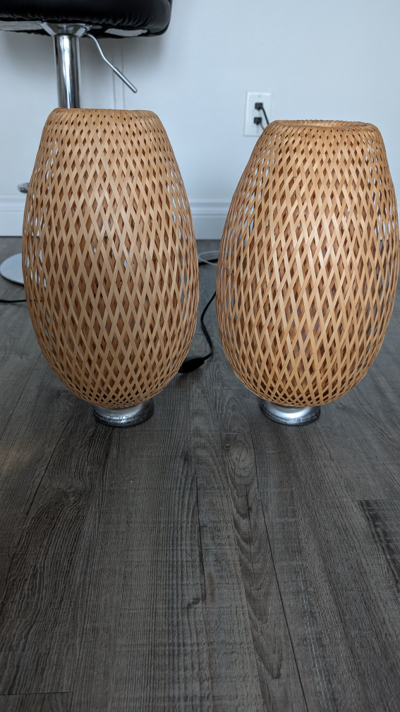Set of 2 Bamboo Lamps from Ikea - photo 2